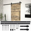 vidaXL System do montażu drzwi przesuwnych SKIEN, 200 cm, stal, czarny