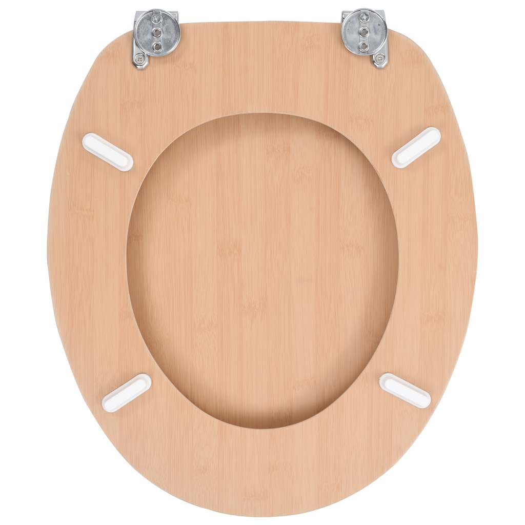 vidaXL Deski klozetowe, 2 szt., MDF, wzór drewna bambusowego