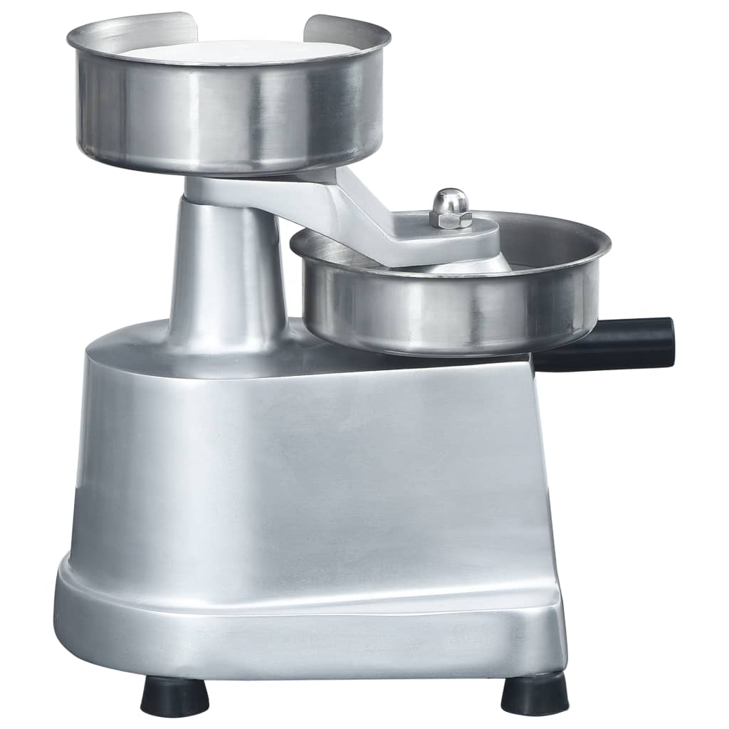 vidaXL Prasa do hamburgerów z woskowanym papierem, aluminium, 10 cm
