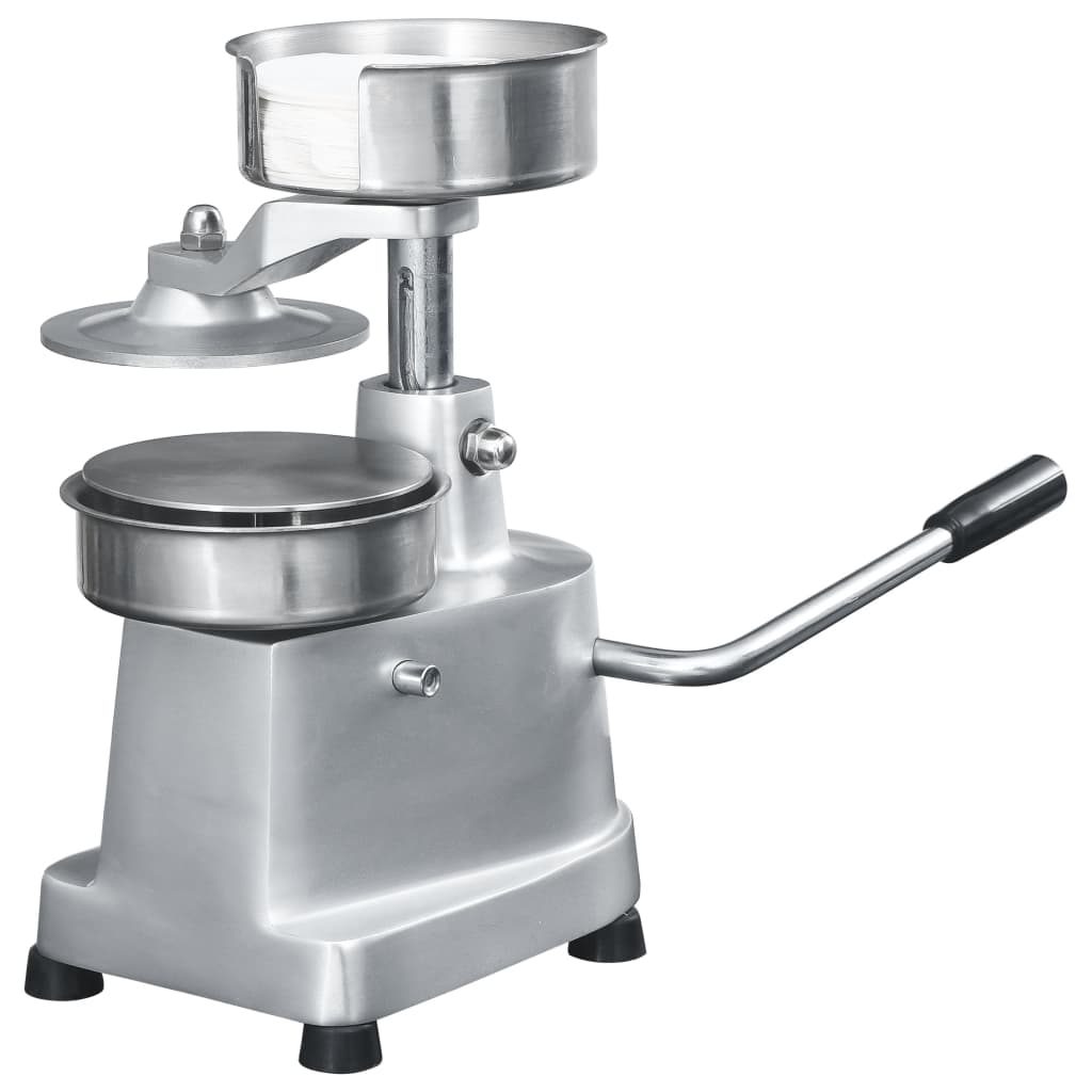 vidaXL Prasa do hamburgerów z woskowanym papierem, aluminium, 13 cm