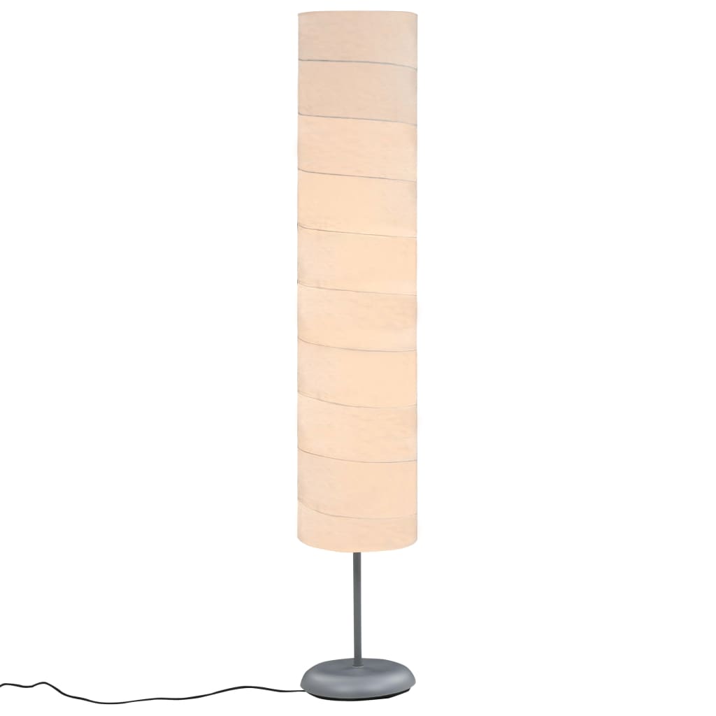 vidaXL Lampa podłogowa na stojaku, 121 cm, biała, E27