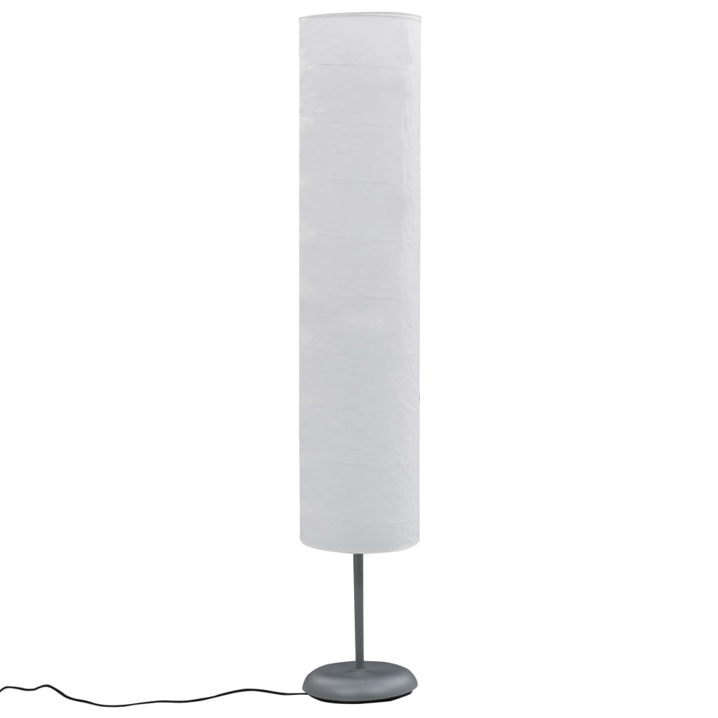vidaXL Lampa podłogowa na stojaku, 121 cm, biała, E27