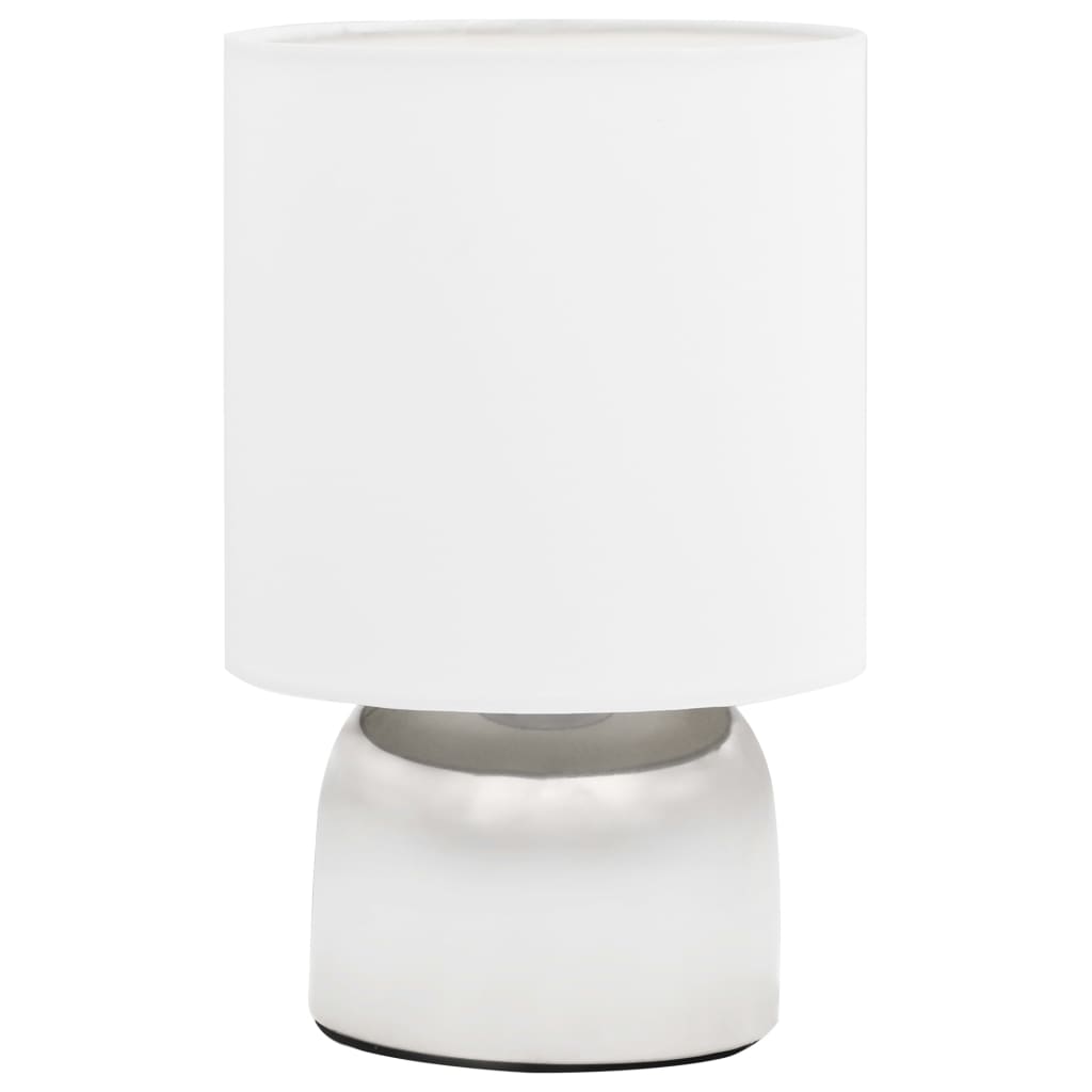 vidaXL Lampy stołowe, 2 szt., dotykowe, białe, E14