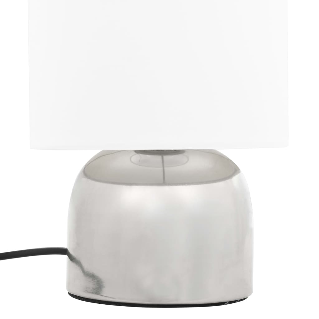 vidaXL Lampy stołowe, 2 szt., dotykowe, białe, E14