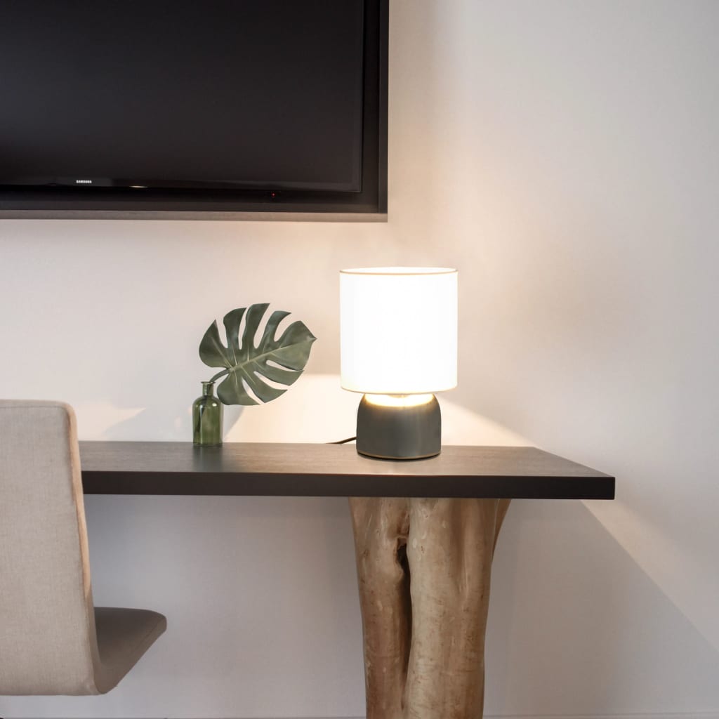 vidaXL Lampy stołowe, 2 szt., dotykowe, białe, E14