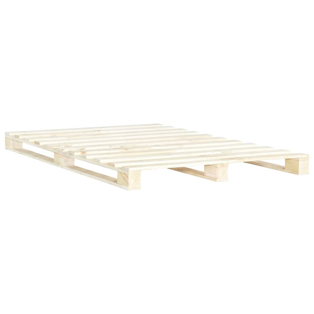 vidaXL Rama łóżka z palet, lite drewno sosnowe, 200 x 200 cm