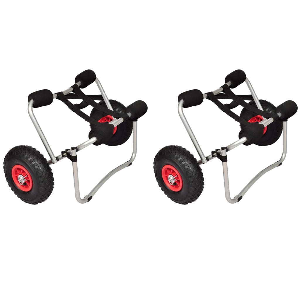 vidaXL Wózki do transportu kajaka, 2 szt., aluminiowe