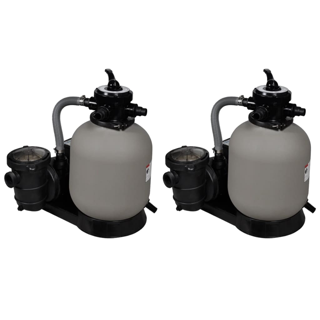vidaXL Piaskowe pompy filtrujące, 2 szt., 600 W, 17000 L/h