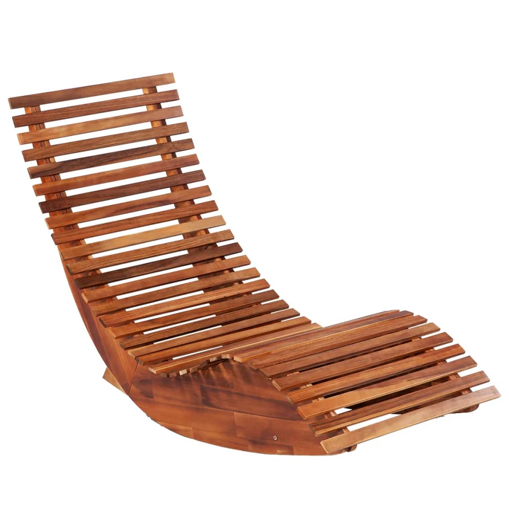 vidaXL Leżaki bujane, 2 szt., lite drewno akacjowe