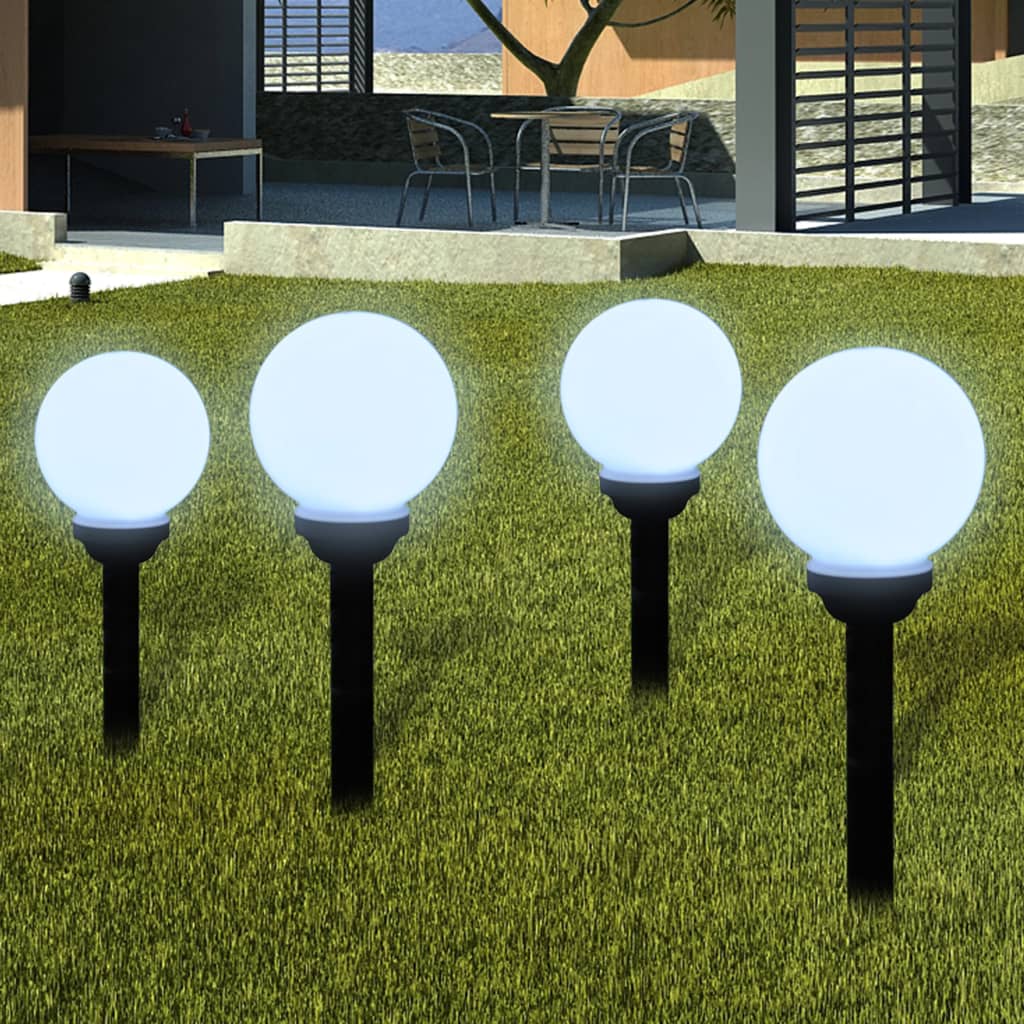 vidaXL Lampy do oświetlenia ścieżki, 8 szt, LED, 15 cm, ze szpikulcami