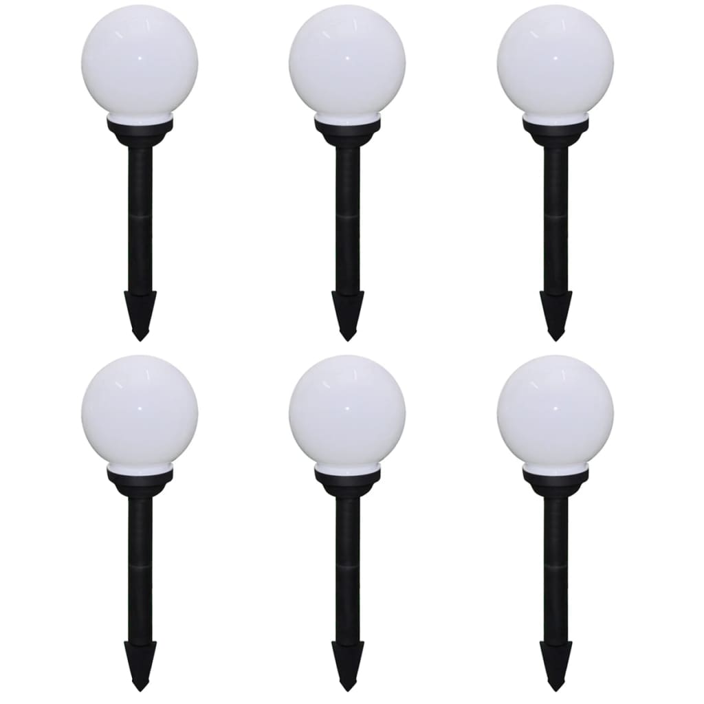 vidaXL Lampy do oświetlenia ścieżki, 6 szt, LED, 20 cm, ze szpikulcami