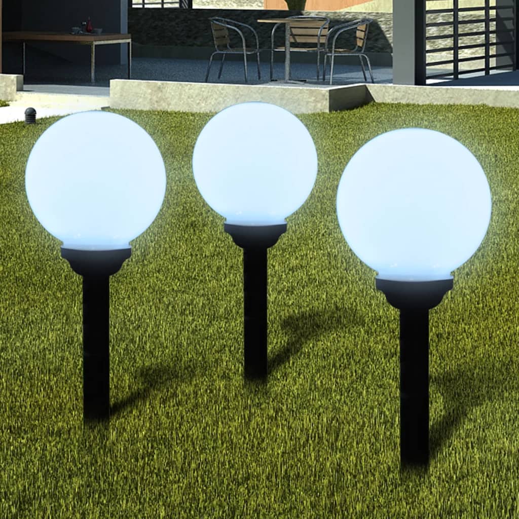 vidaXL Lampy do oświetlenia ścieżki, 6 szt, LED, 20 cm, ze szpikulcami