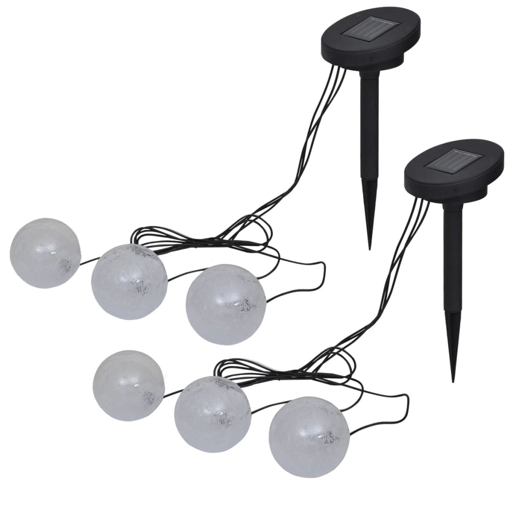 vidaXL Pływające lampy LED do oczka wodnego i basenu, 6 szt.