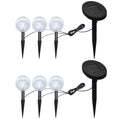 vidaXL Lampy ogrodowe LED, 6 szt., z panelami solarnymi i szpikulcami