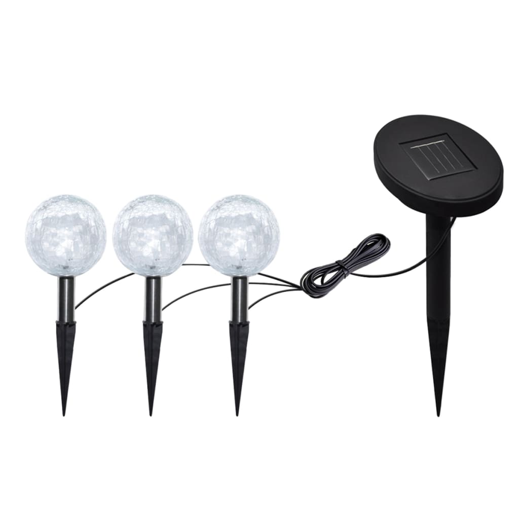 vidaXL Lampy ogrodowe LED, 6 szt., z panelami solarnymi i szpikulcami