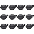 vidaXL Solarne lampy ogrodzeniowe LED, 12 szt., czarne