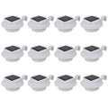 vidaXL Solarne lampy ogrodzeniowe LED, 12 szt., białe
