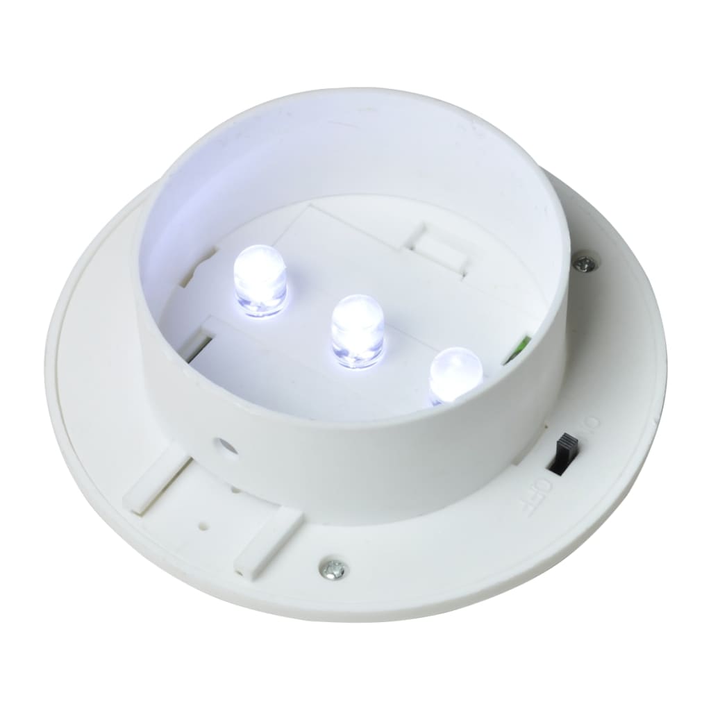 vidaXL Solarne lampy ogrodzeniowe LED, 12 szt., białe