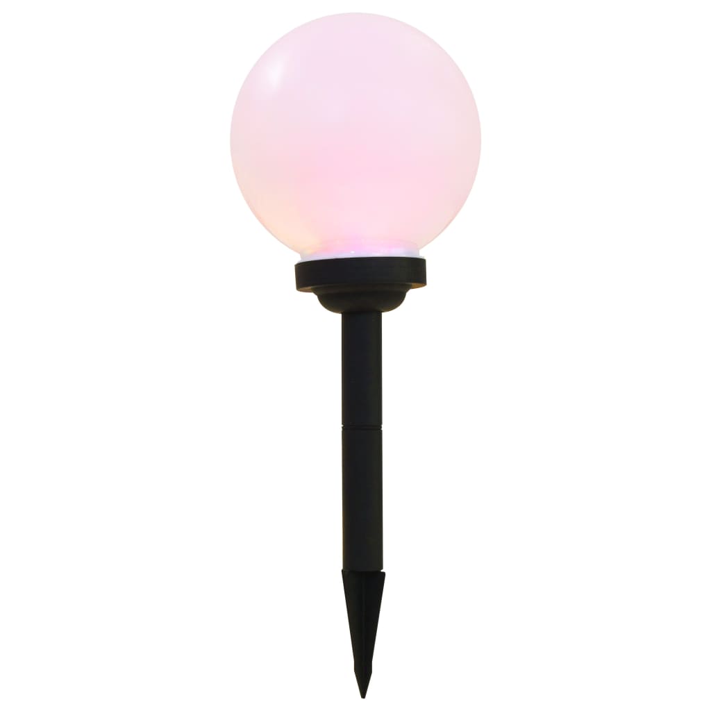 vidaXL Lampy solarne do ogrodu, 6 szt., LED, kuliste, 20 cm, RGB