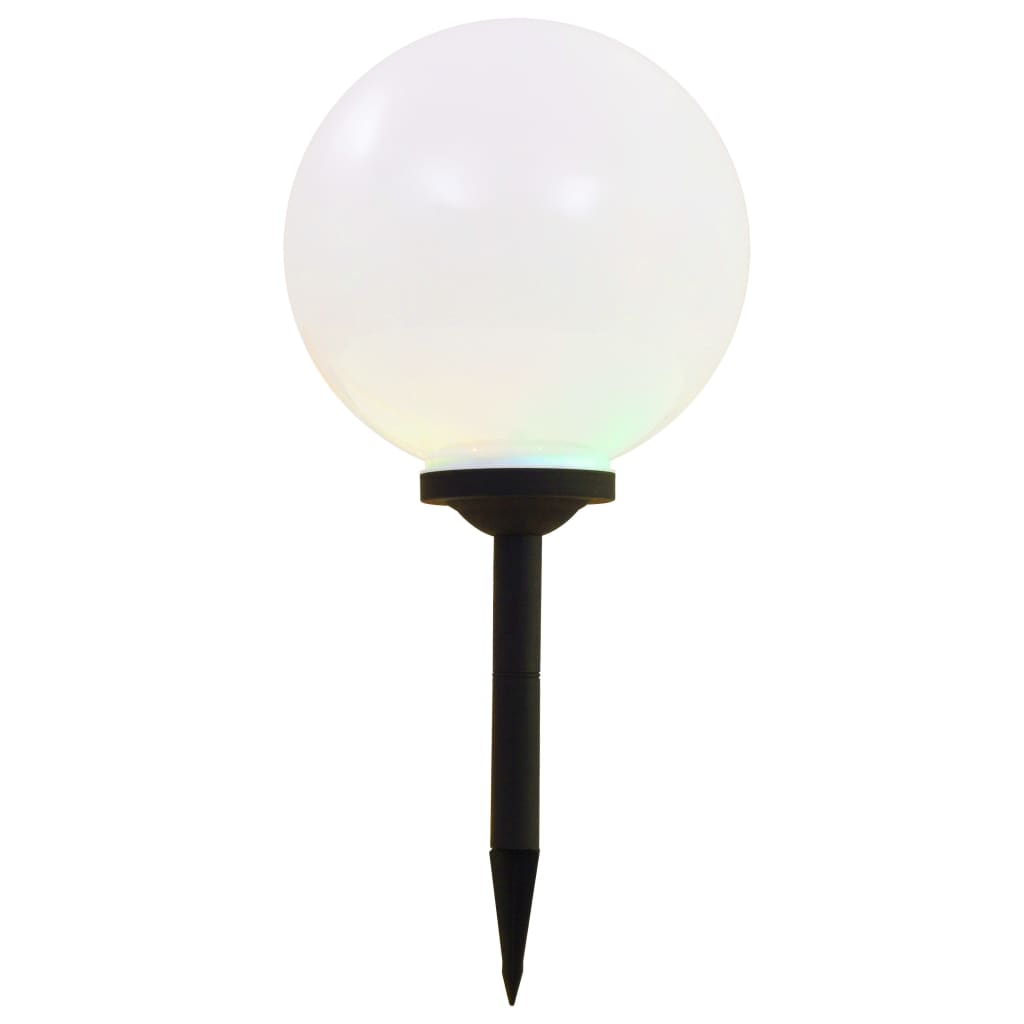 vidaXL Lampy solarne do ogrodu, 4 szt., LED, kuliste, 30 cm, RGB