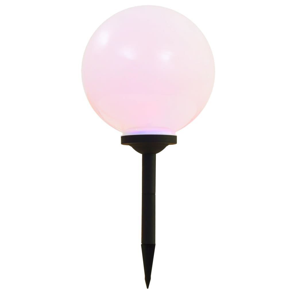 vidaXL Lampy solarne do ogrodu, 4 szt., LED, kuliste, 30 cm, RGB