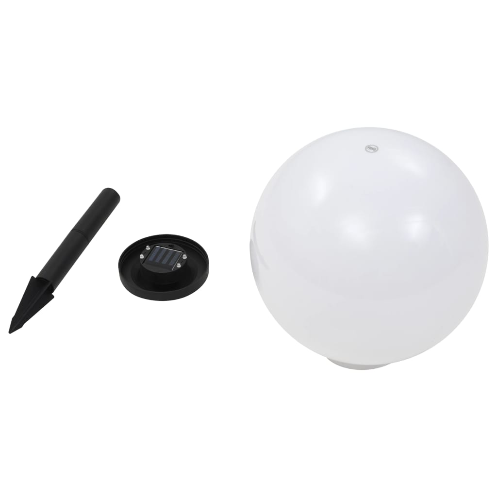 vidaXL Lampy solarne do ogrodu, 4 szt., LED, kuliste, 30 cm, RGB