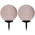 vidaXL Lampy solarne do ogrodu, 2 szt., LED, kuliste, 40 cm, RGB