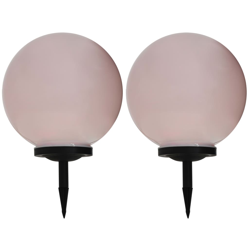 vidaXL Lampy solarne do ogrodu, 2 szt., LED, kuliste, 40 cm, RGB