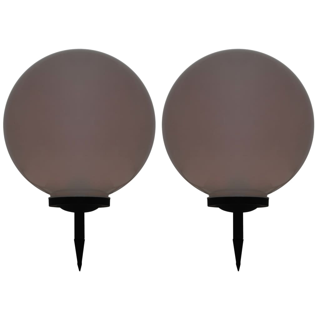 vidaXL Lampy solarne do ogrodu, 2 szt., LED, kuliste, 50 cm, RGB