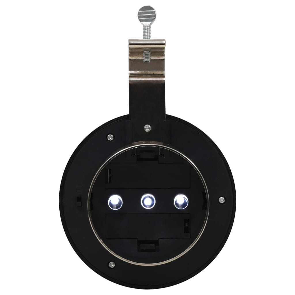 vidaXL Lampy solarne do ogrodu, 12 szt., LED, okrągłe, 12 cm, białe