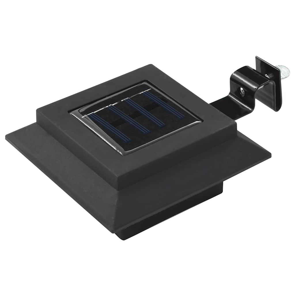 vidaXL Lampy solarne LED do ogrodu, 12 szt., kwadratowe, 12 cm, czarne