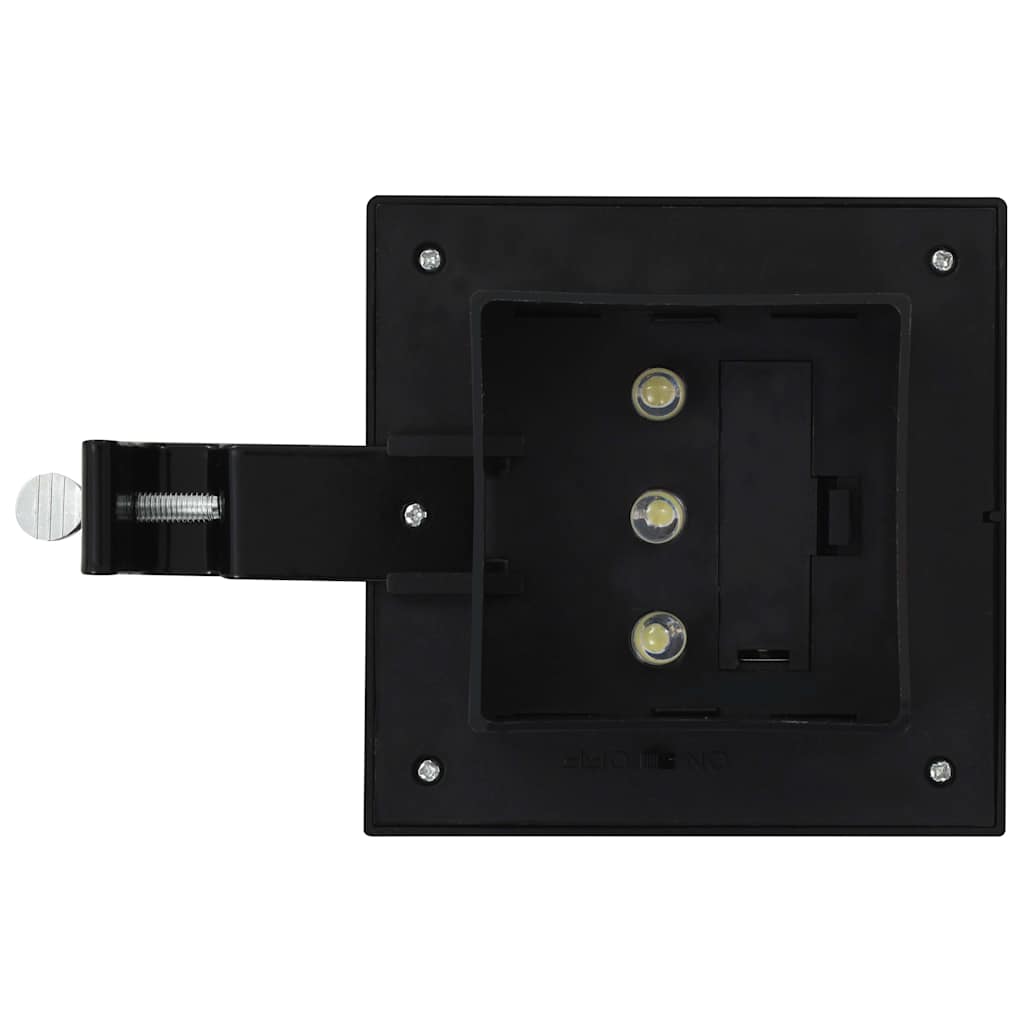 vidaXL Lampy solarne LED do ogrodu, 12 szt., kwadratowe, 12 cm, czarne