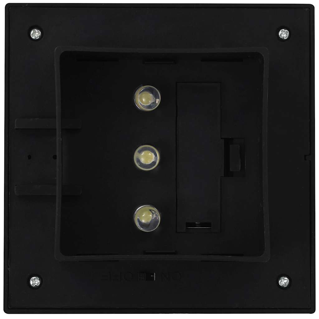 vidaXL Lampy solarne LED do ogrodu, 12 szt., kwadratowe, 12 cm, czarne