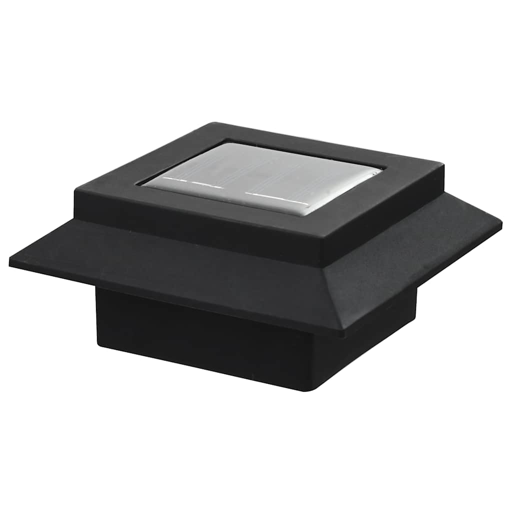 vidaXL Lampy solarne LED do ogrodu, 12 szt., kwadratowe, 12 cm, czarne