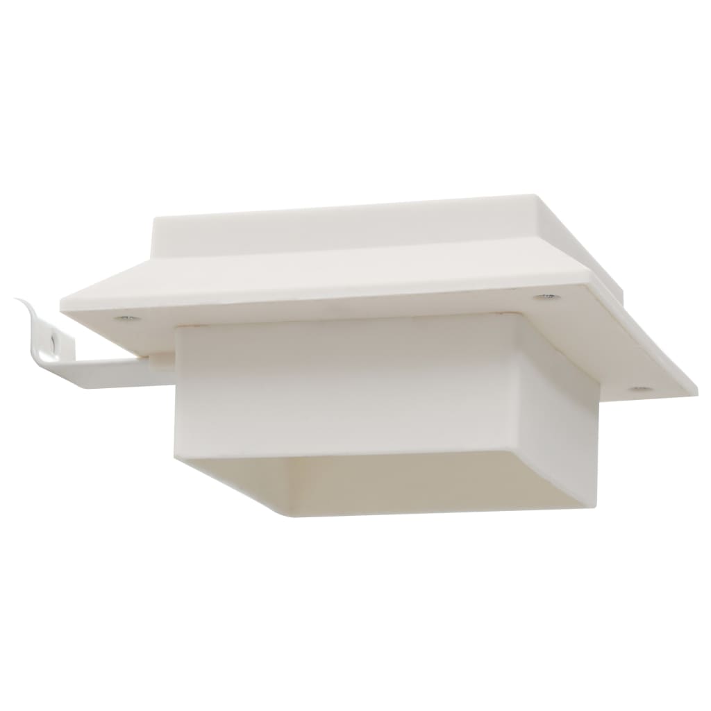 vidaXL Lampy solarne do ogrodu, 12 szt., LED, kwadratowe, 12 cm, białe