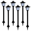 vidaXL Lampy solarne do ogrodu, 6 szt., LED, czarne