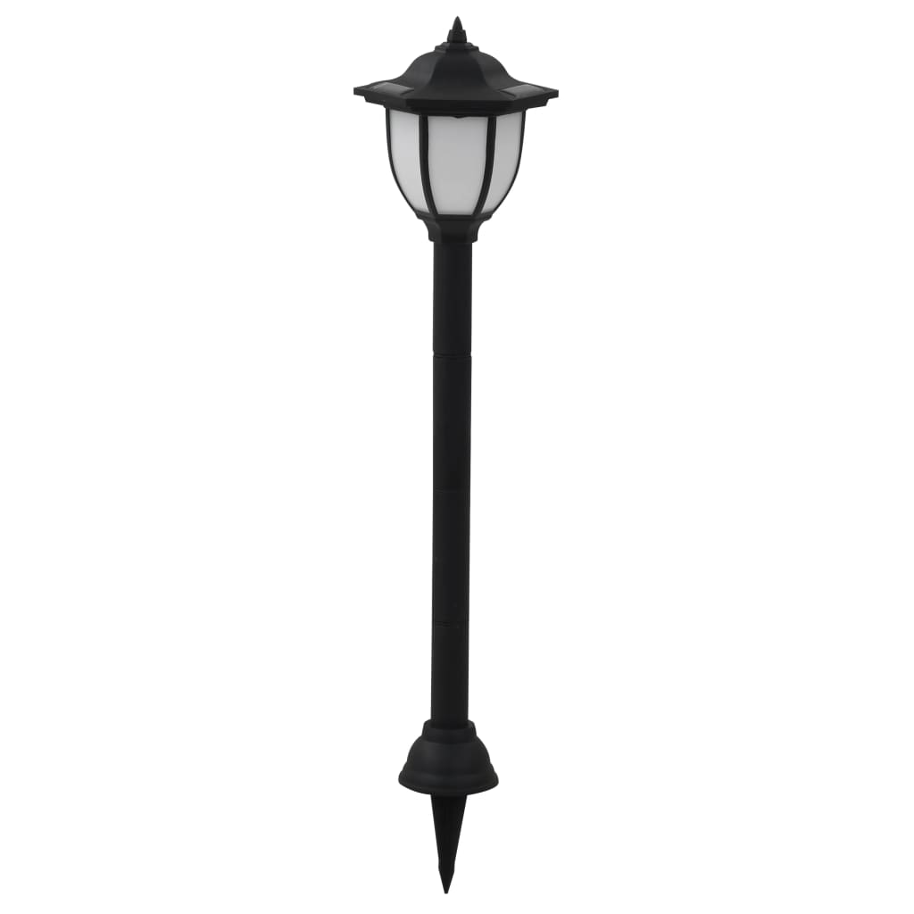 vidaXL Lampy solarne do ogrodu, 6 szt., LED, czarne