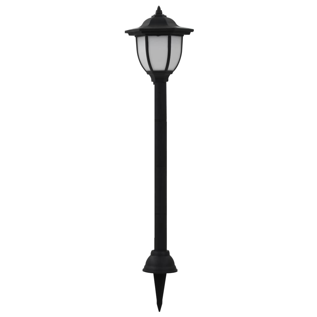 vidaXL Lampy solarne do ogrodu, 6 szt., LED, czarne