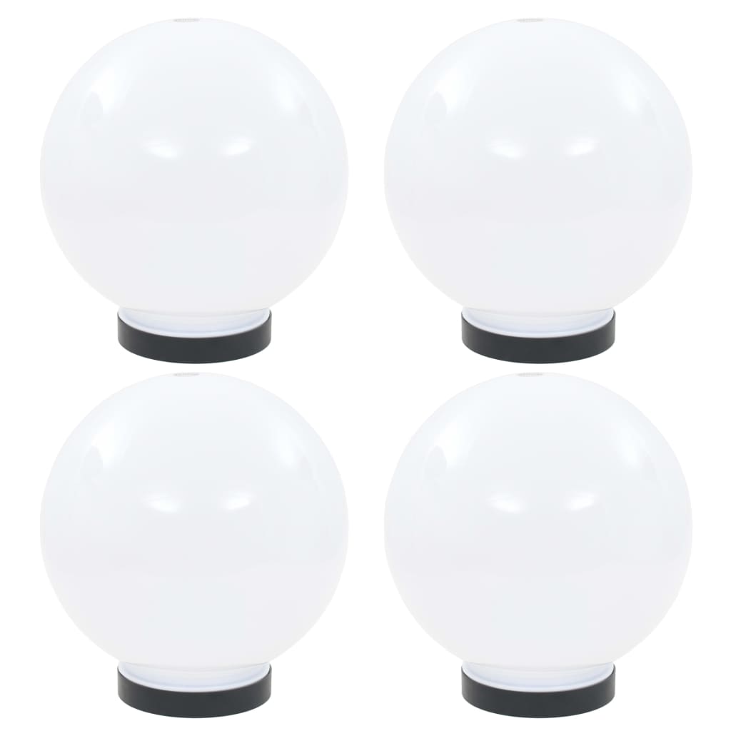 vidaXL Lampy ogrodowe LED, 4 szt., kuliste, 20 cm, PMMA