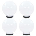 vidaXL Lampy ogrodowe LED, 4 szt., kuliste, 20 cm, PMMA