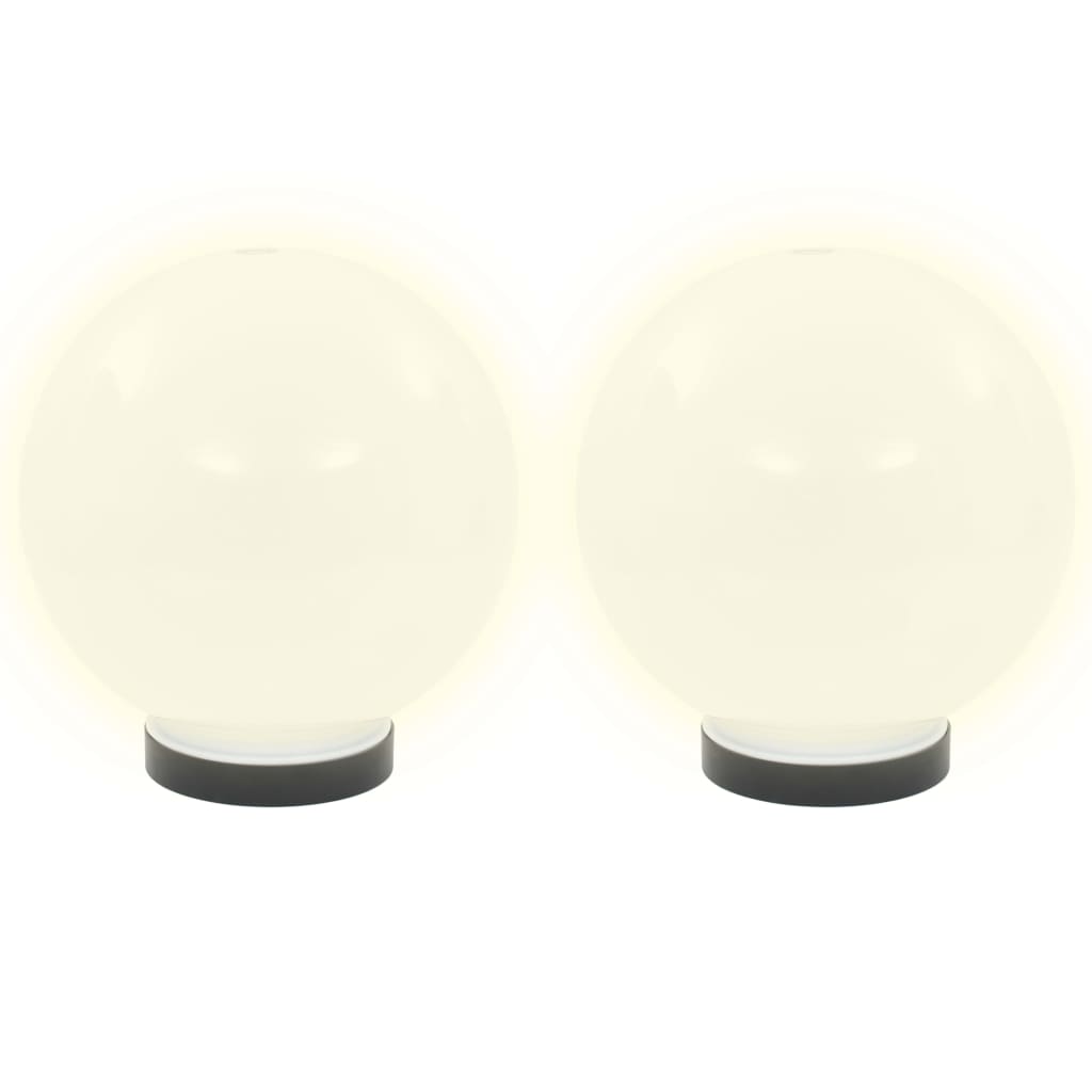 vidaXL Lampy ogrodowe LED, 4 szt., kuliste, 20 cm, PMMA