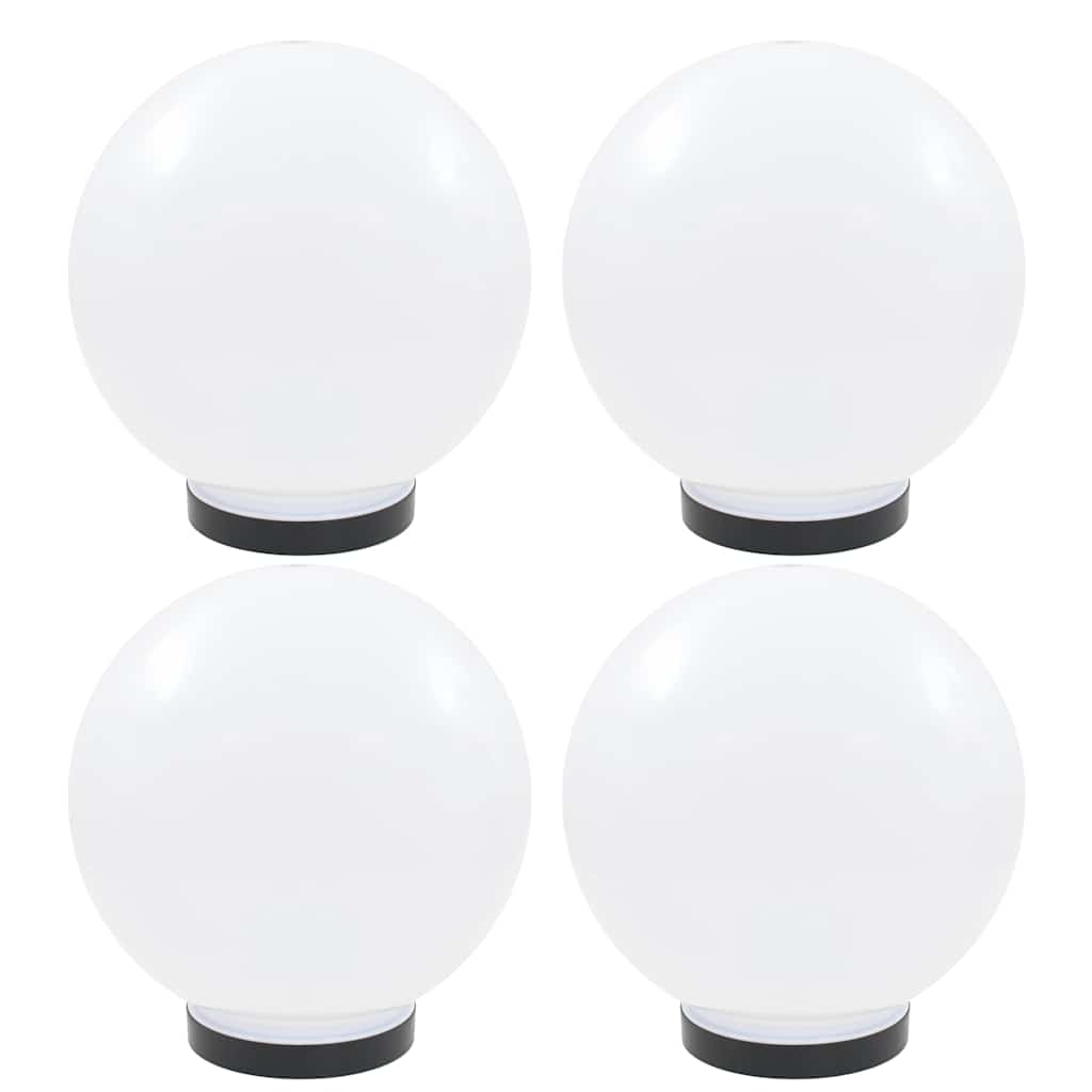 vidaXL Lampy ogrodowe LED, 4 szt., kuliste, 25 cm, PMMA