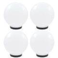 vidaXL Lampy ogrodowe LED, 4 szt., kuliste, 25 cm, PMMA