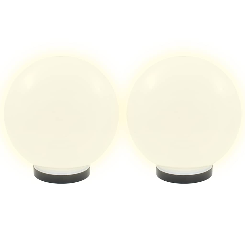 vidaXL Lampy ogrodowe LED, 4 szt., kuliste, 25 cm, PMMA