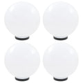 vidaXL Lampy ogrodowe LED, 4 szt., kuliste, 30 cm, PMMA