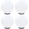 vidaXL Lampy ogrodowe LED, 4 szt., kuliste, 40 cm, PMMA