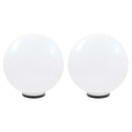 vidaXL Lampy ogrodowe LED, 2 szt., kuliste, 50 cm, PMMA