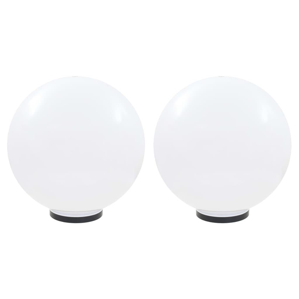 vidaXL Lampy ogrodowe LED, 2 szt., kuliste, 50 cm, PMMA