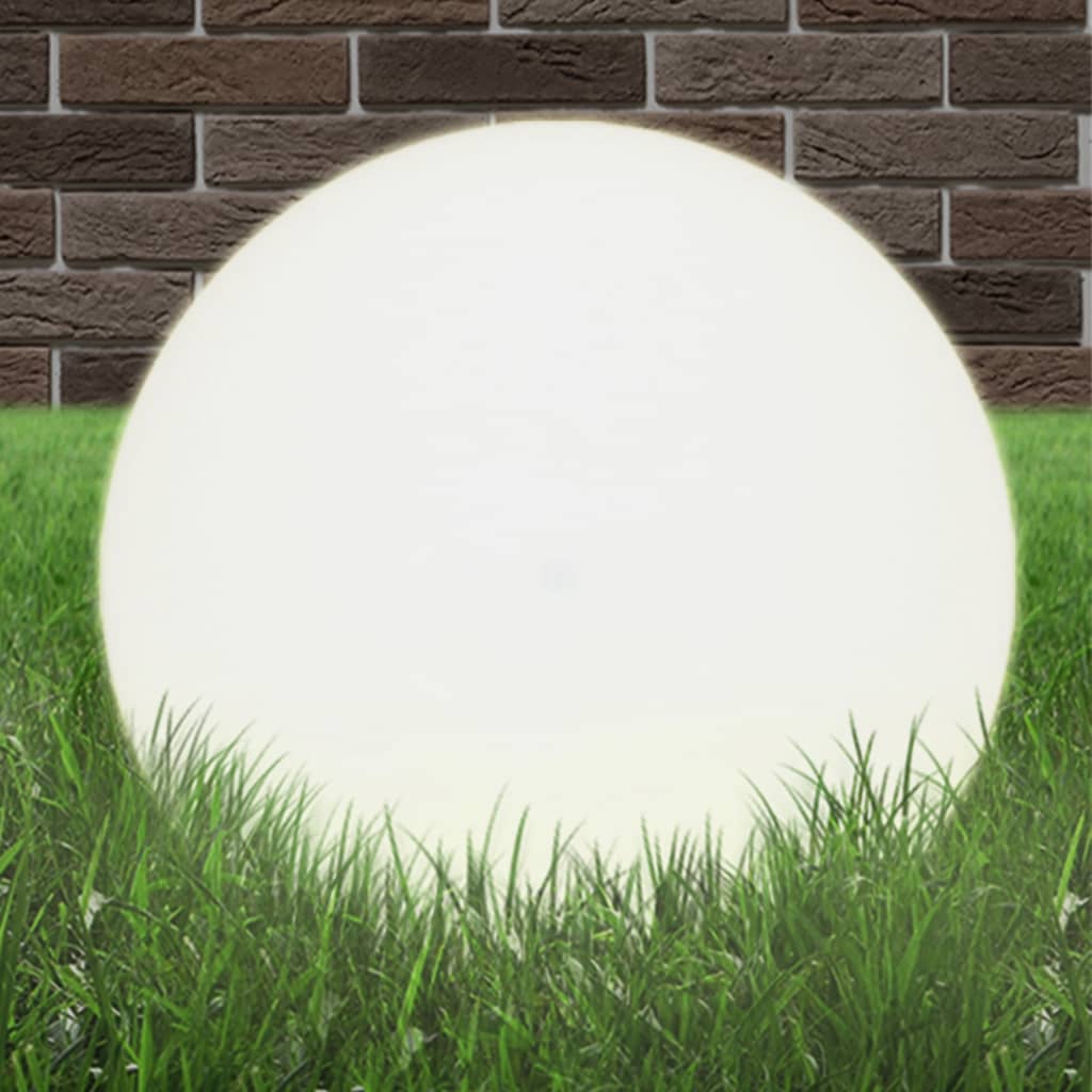 vidaXL Lampy ogrodowe LED, 2 szt., kuliste, 50 cm, PMMA