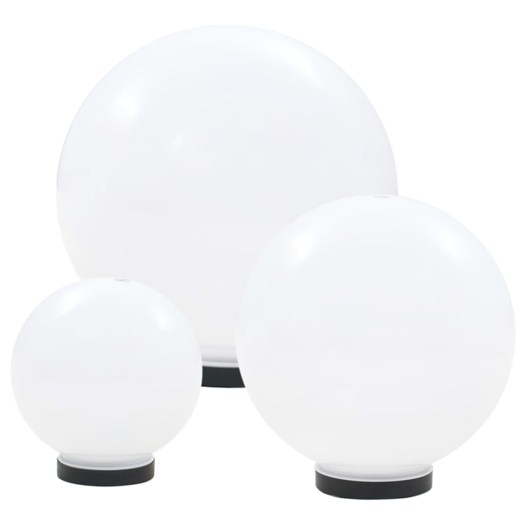 vidaXL Zestaw 6 kulistych lamp ogrodowych LED, 20/30/40 cm, PMMA